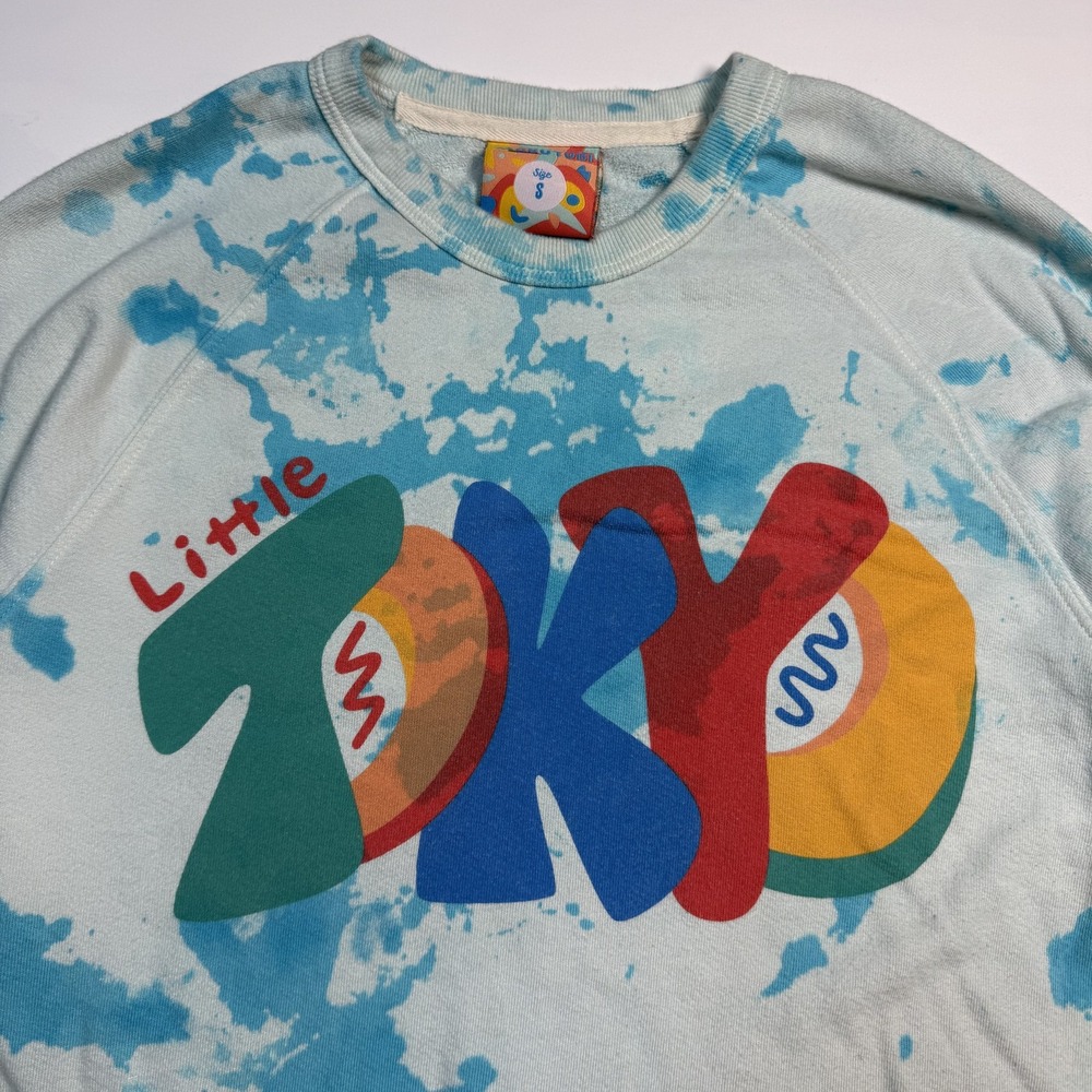 Mokuyobi Little Tokyo Sweatshirt Womens S Blue Tie Dye Pullover Made in USA